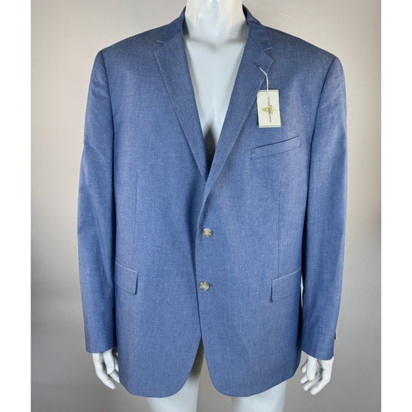 Southern Pines 2-Button Blazer Mnes XXL NWT Lined Double-Vented Cotton Blue